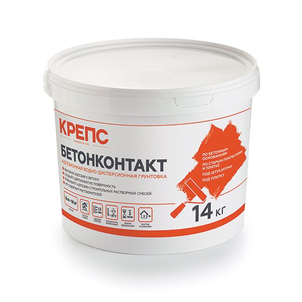 Грунтовка бетонконтакт Крепс ЗИМА, 14кг