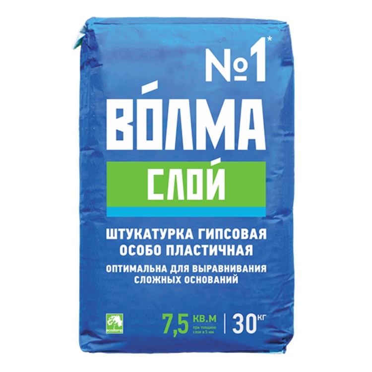 Волма гипс Штукатурка 5-60 мм Слой (30кг)